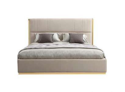 Bett Möbel Beige Schlafzimmer Möbel Design Betten Luxus Möbel Modern Holz Neu